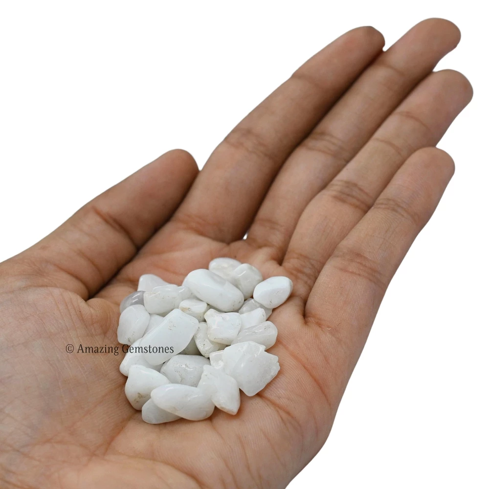 Snow Quartz Chips (1LB)