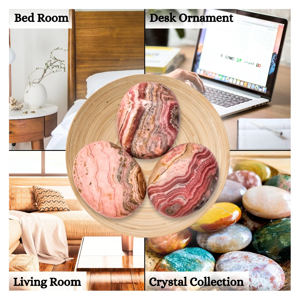 Rhodochrosite Palm Stone