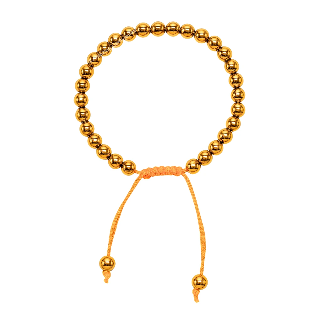 Golden Hematite Healing Crystal Bracelets - 6mm Beads (Adjustable)