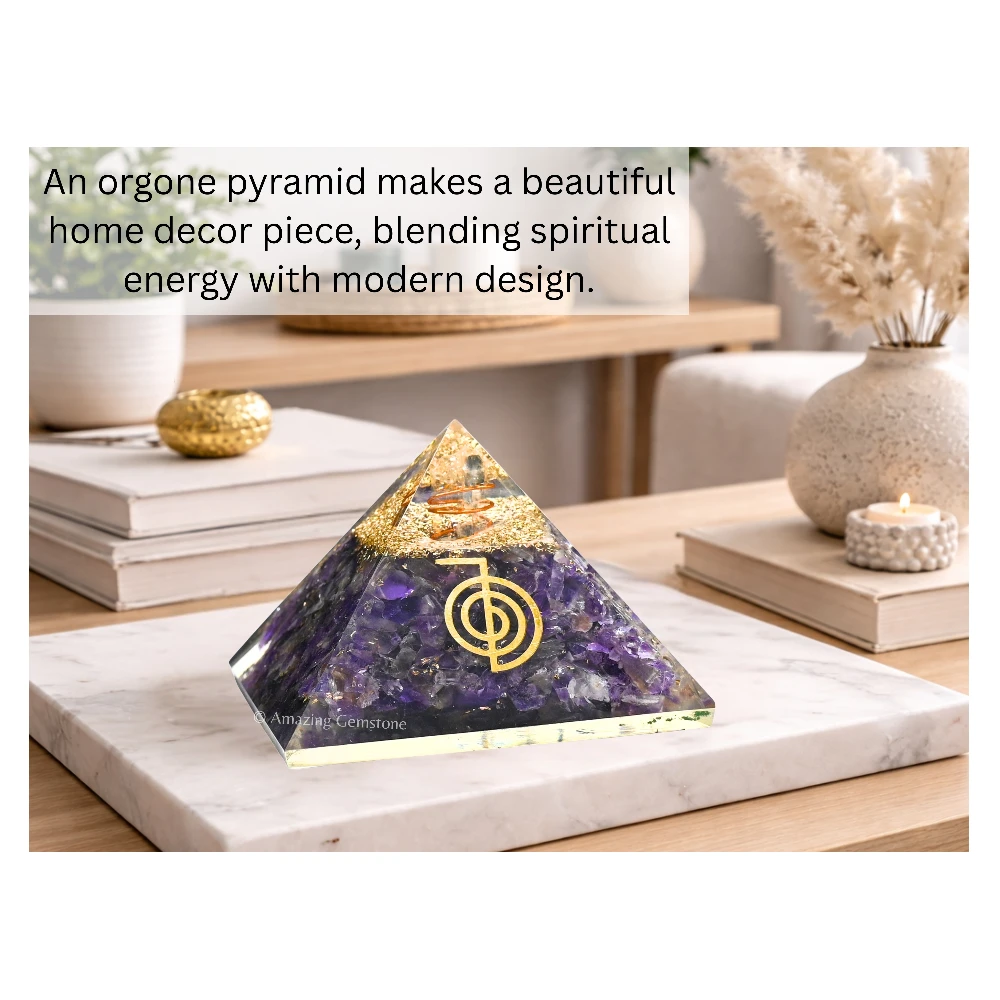 Amethyst Orgone Pyramid - Reiki