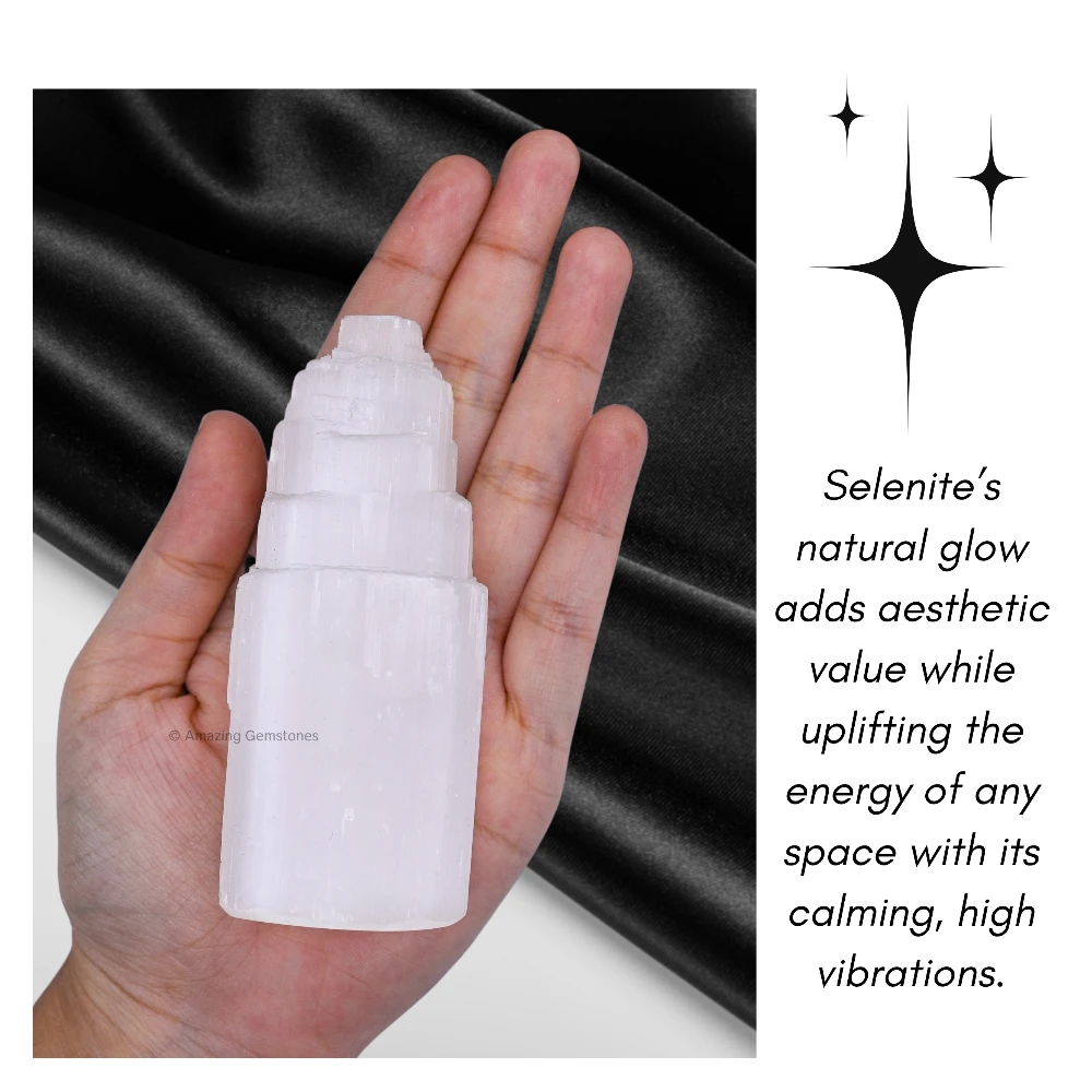 Natural Selenite Tower (10 cm)
