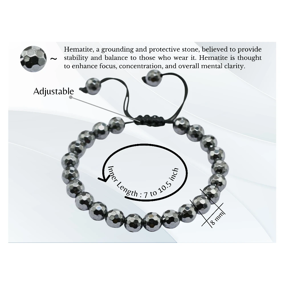 Hematite Bracelet (Faceted-Adjustable)