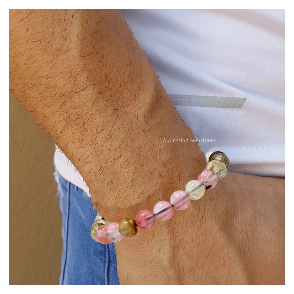 Multi Cherry Quartz Bracelet (Adjustable)
