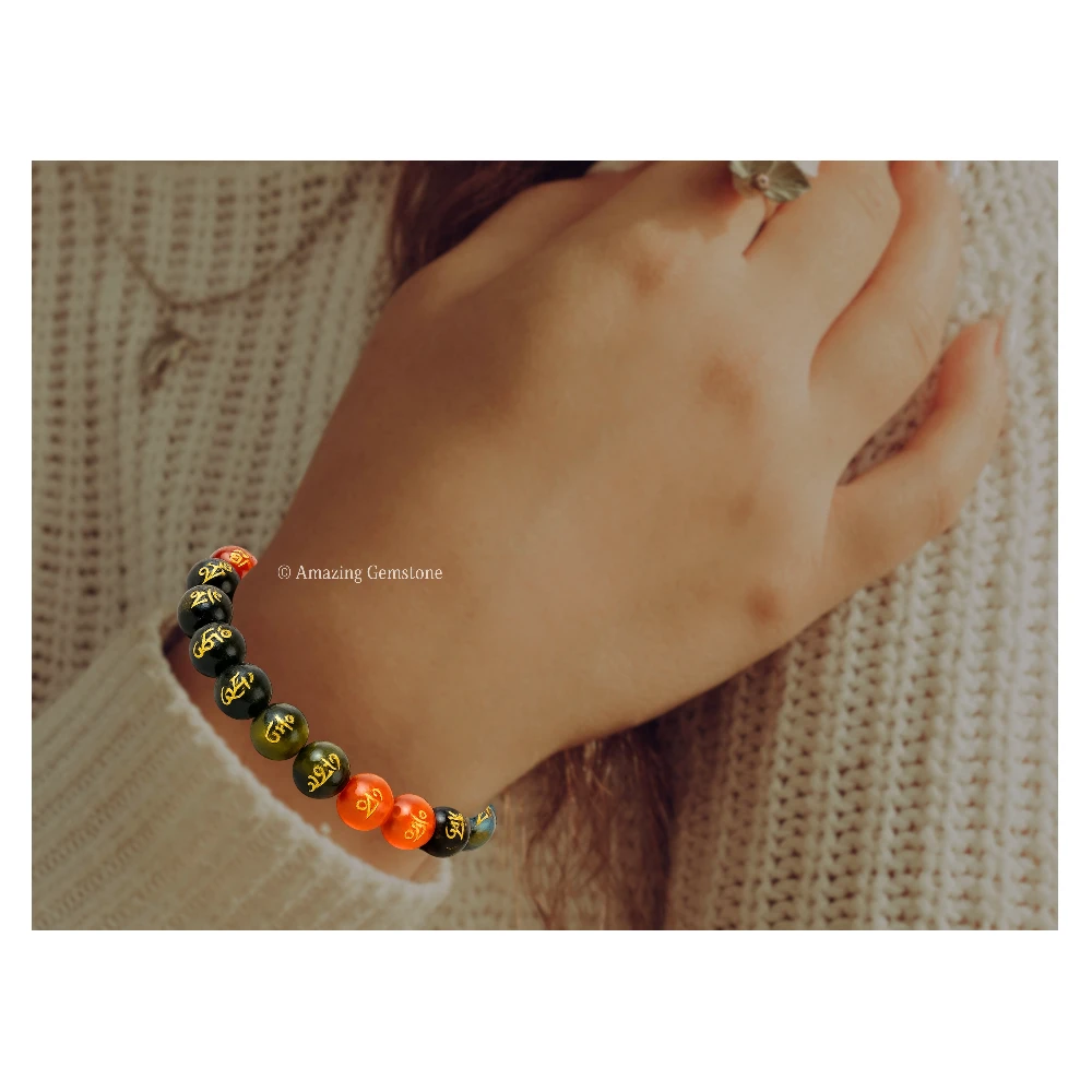 Multi Padme Hum Bracelet (Strechable)
