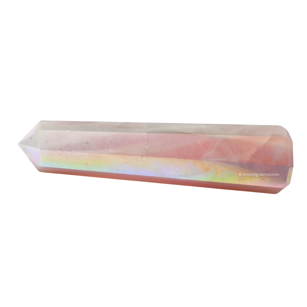 Angel Aura Rose Quartz Tower (3" to 4" inch)