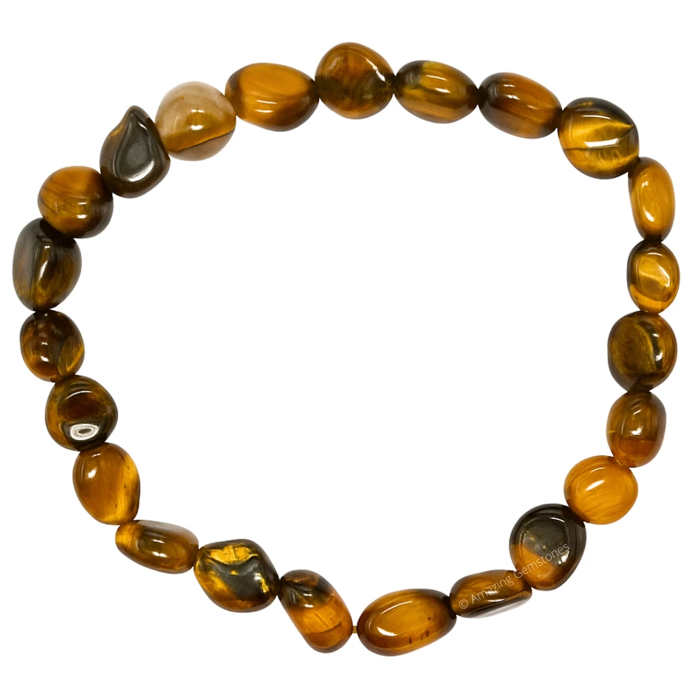 Tiger Eye Tumbled Stone Bracelet (Stretchable)