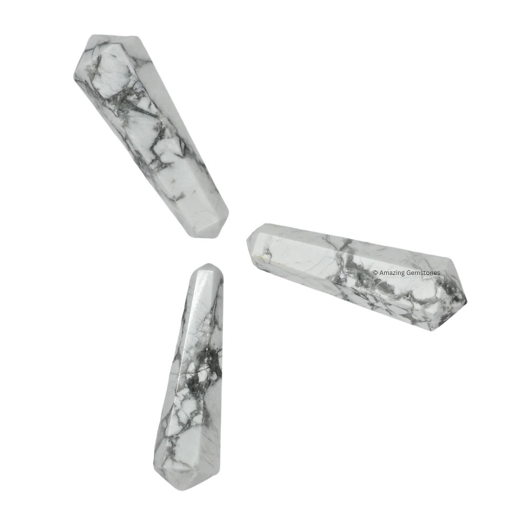 Howlite Pencil Points (Double Terminated) (Set of 3)