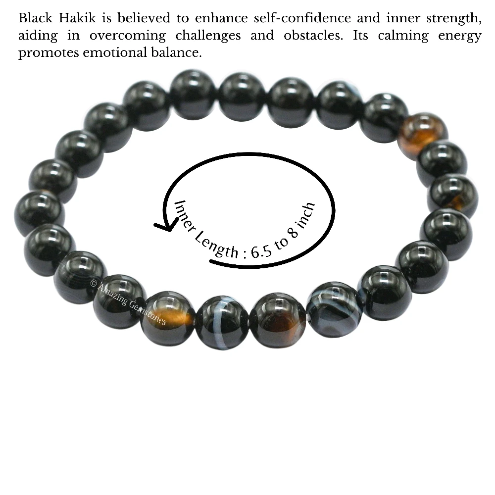 Black Bended Bracelet (Strechable)