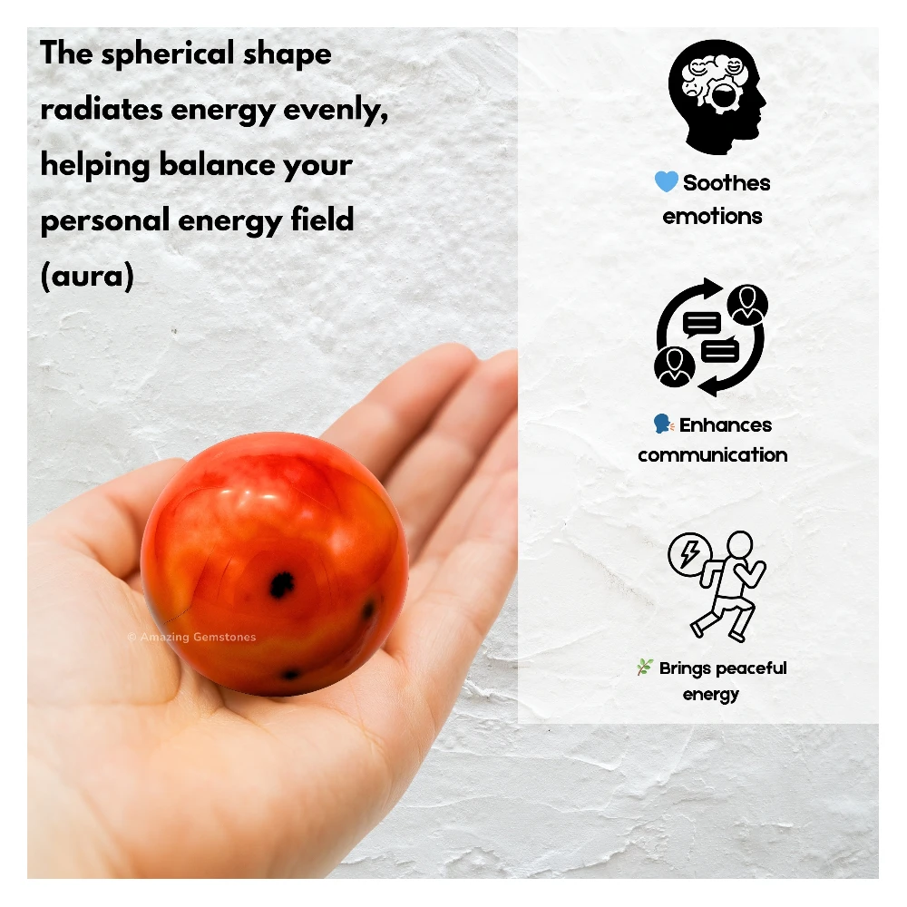 Carnelian Sphere (1.5 Inch)