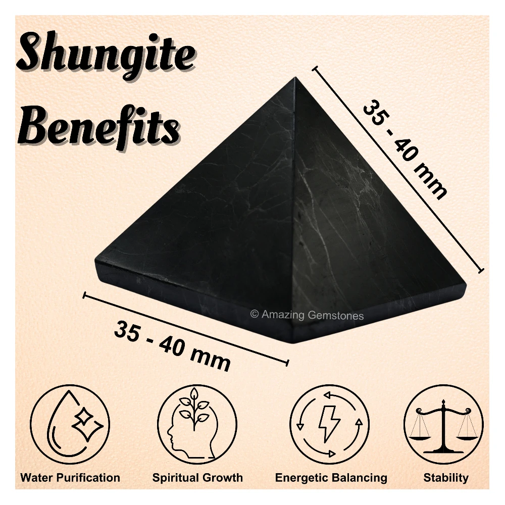 Shungite Pyramid (35-40 mm)