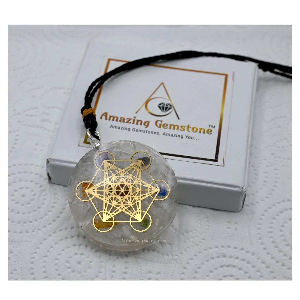 Selenite Orgone Necklace - Metatron