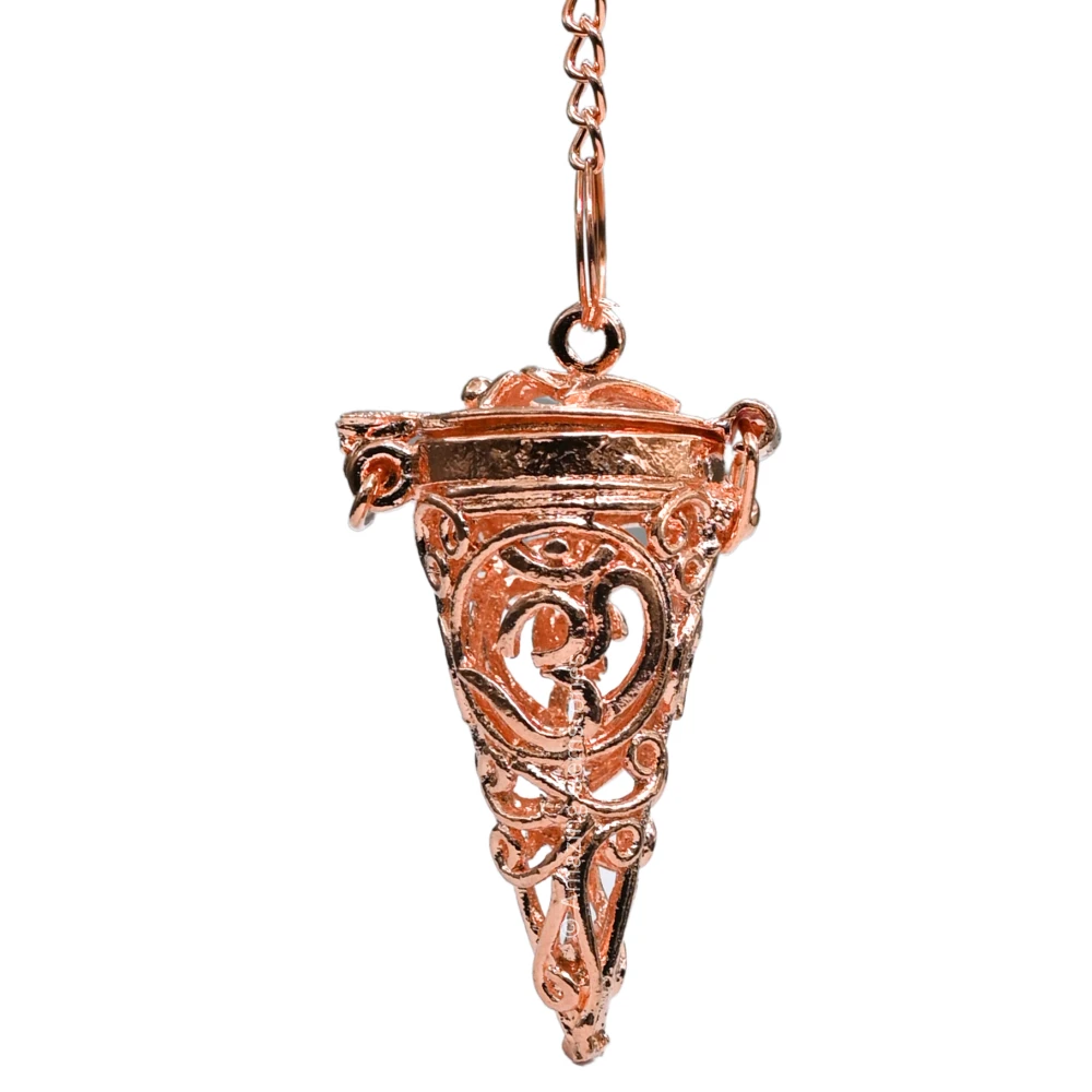 Copper Metal Pendulum - Copper Cone Chamber Om (MP105)