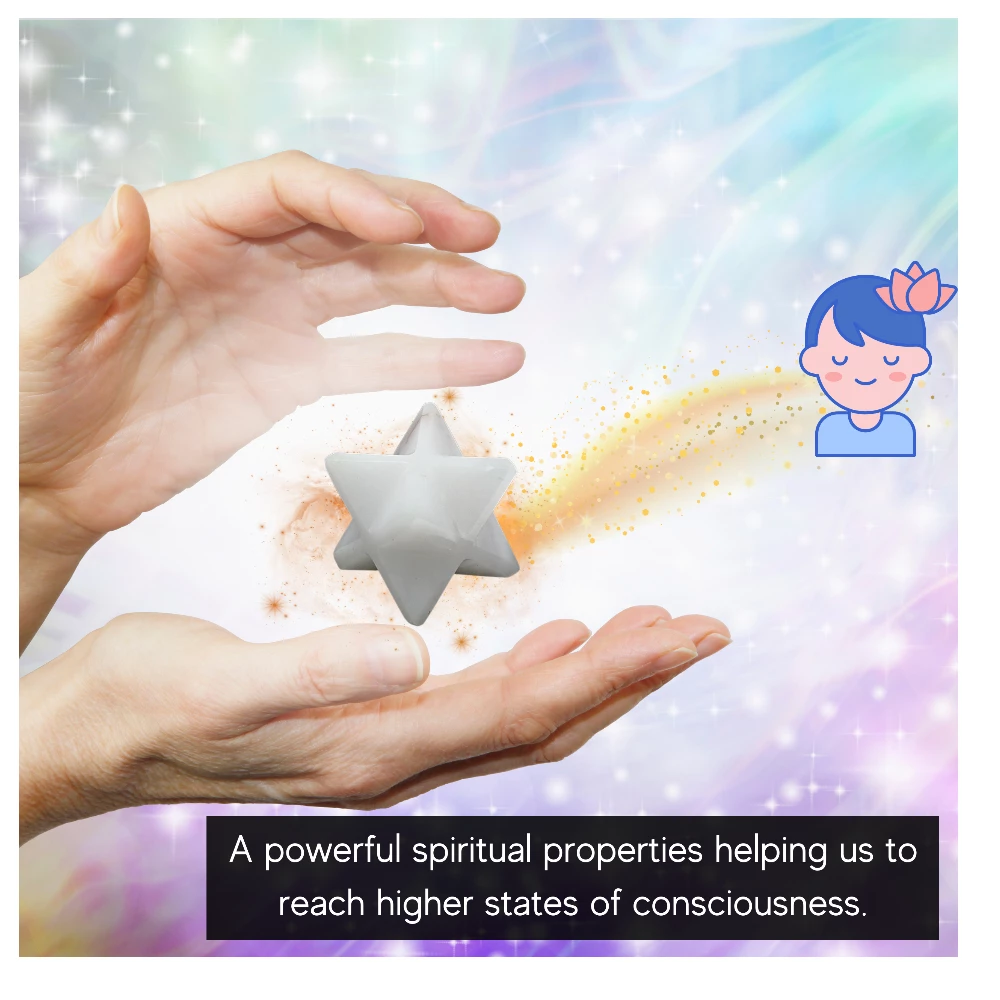 Snow Quartz Merkaba (15-20 mm)