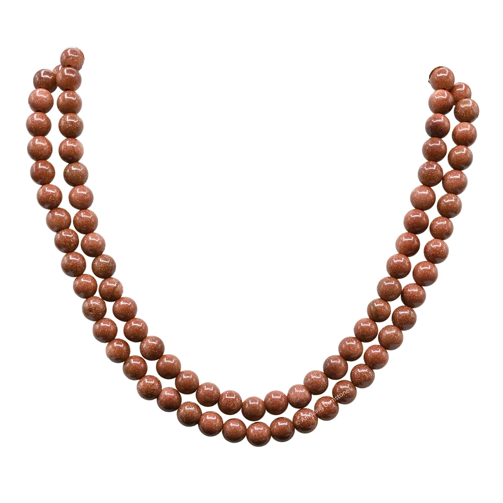 Red Goldstone Mala (Without Knot)
