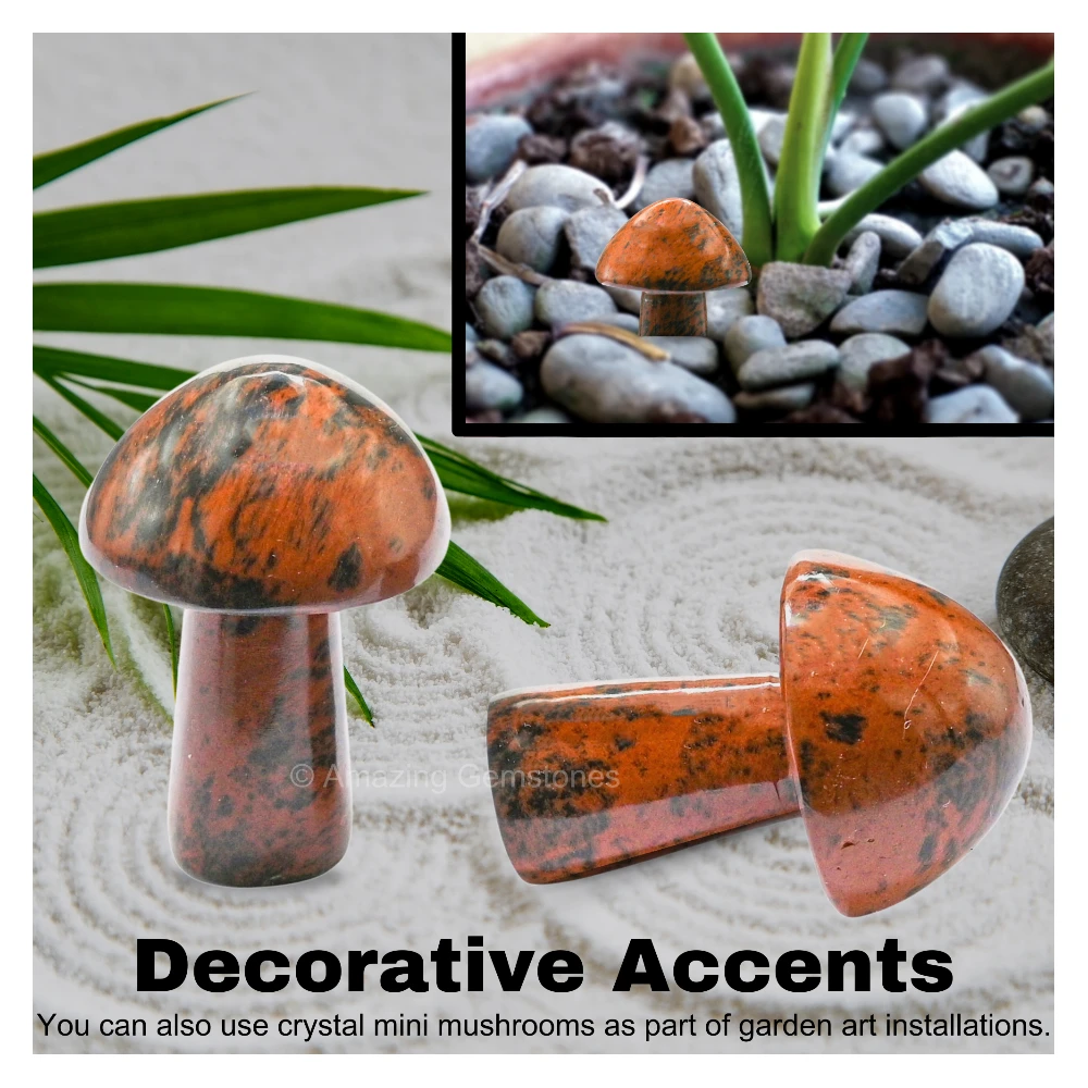 Mahogany Obsidian Crystal Mushroom