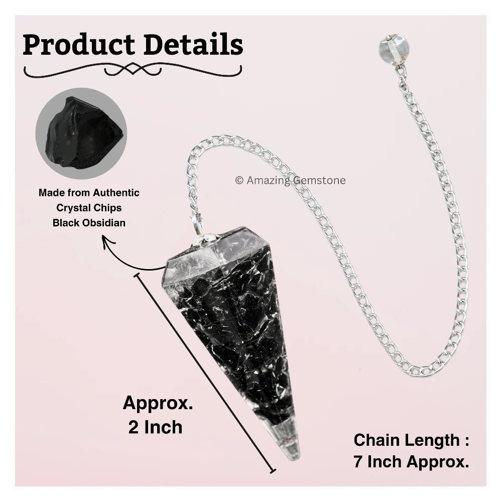 Black Obsidian Orgone Pendulum