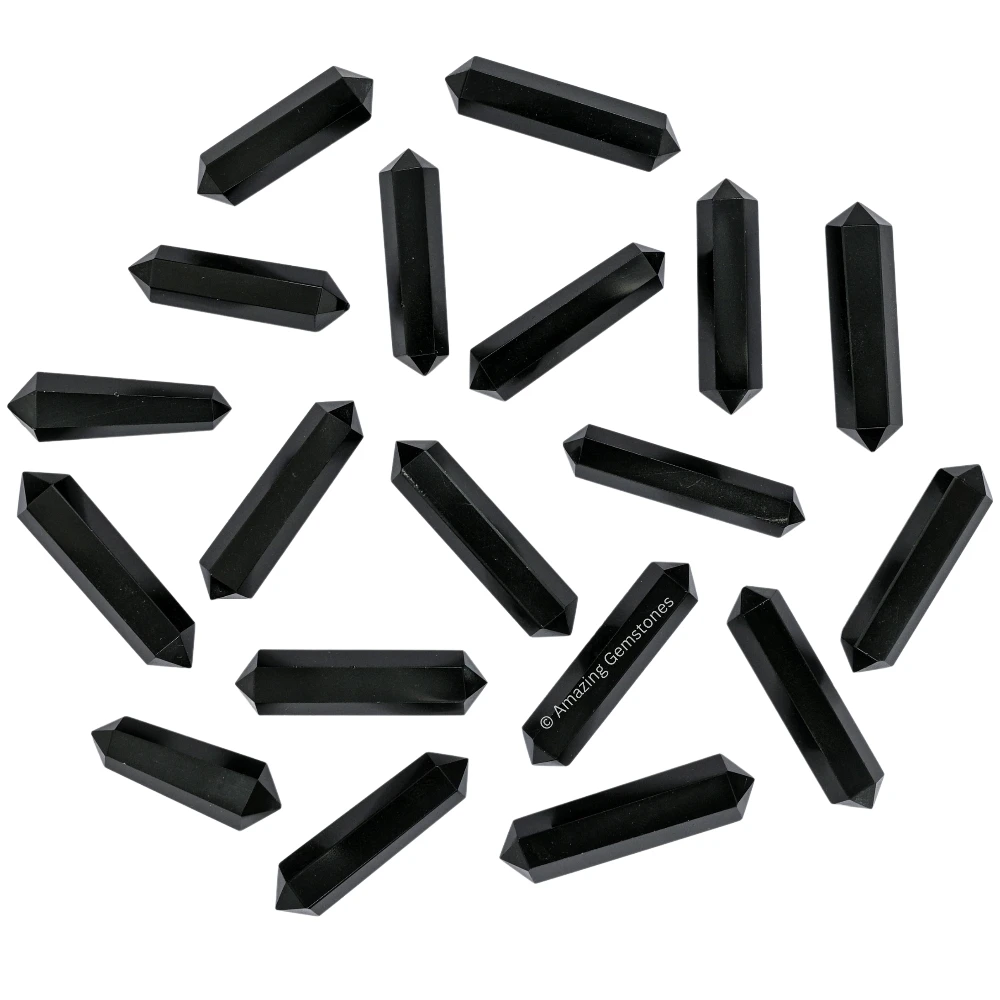 Black Obsidian Pencil Points (Double Terminated) (Set of 50)