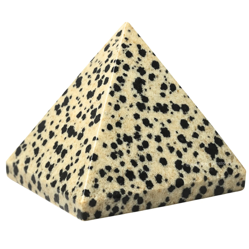 Dalmatian Jasper Pyramid (1.5 Inch)