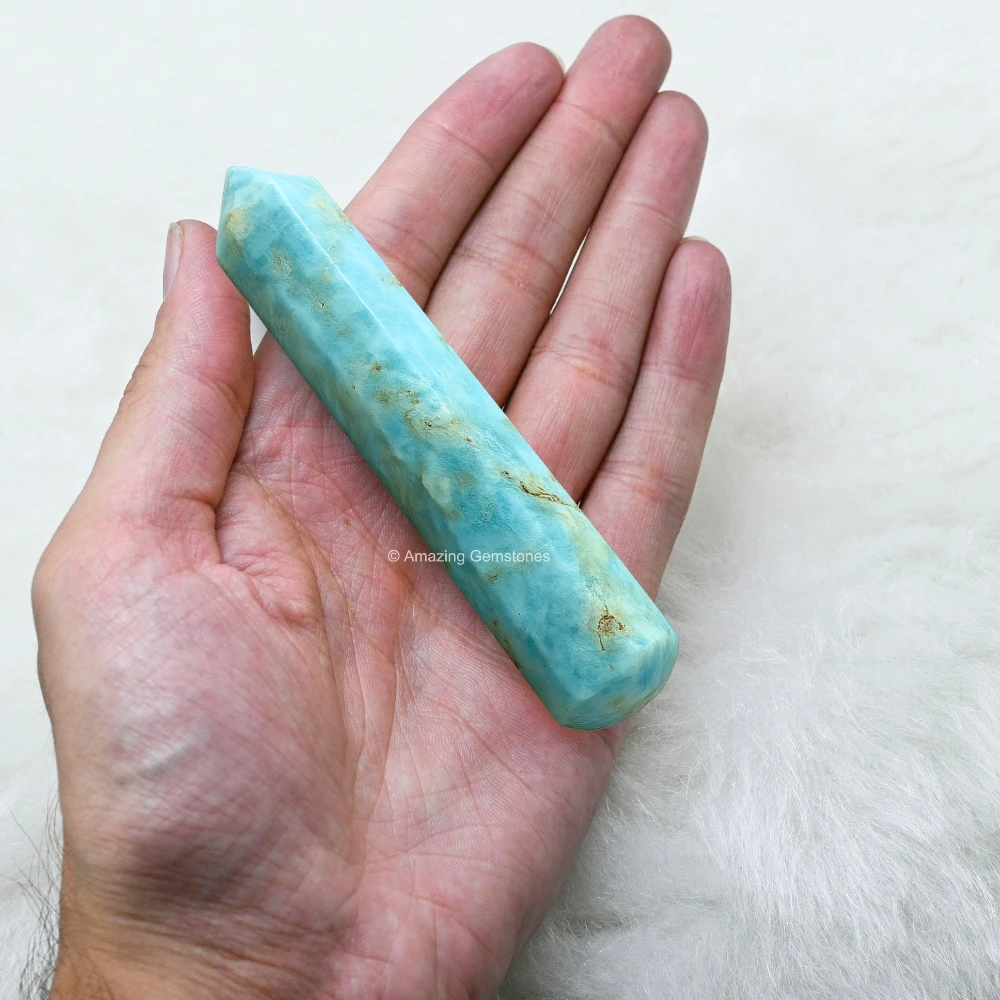 Caribbean Calcite Wand (Faceted)