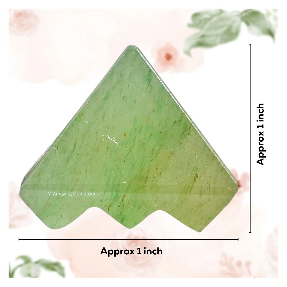 Green Aventurine Lemurian Pyramid - Under 9 Pyramid Plate