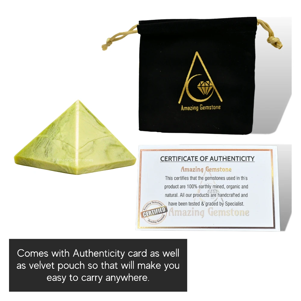 Serpentine Pyramid (1 Inch)