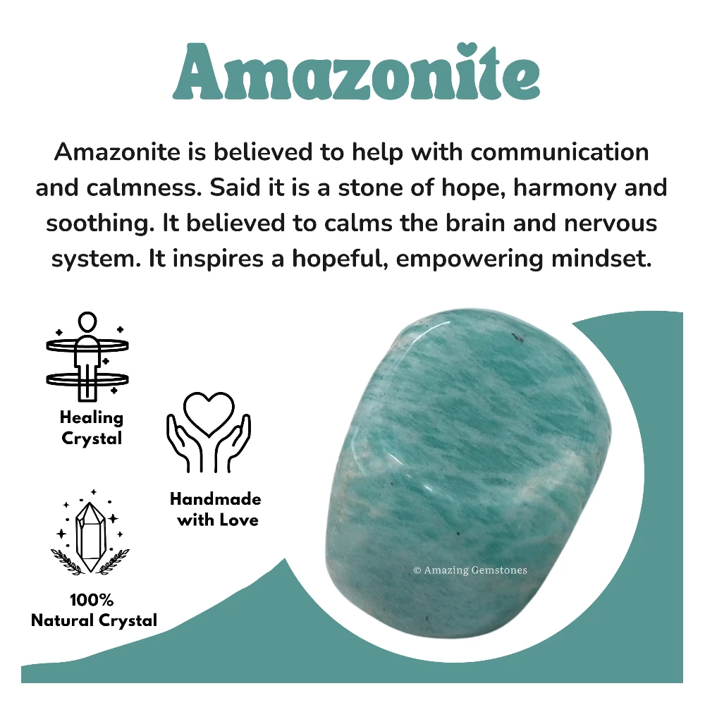 Tumbled Amazonite Crystals Stones (1 oz)