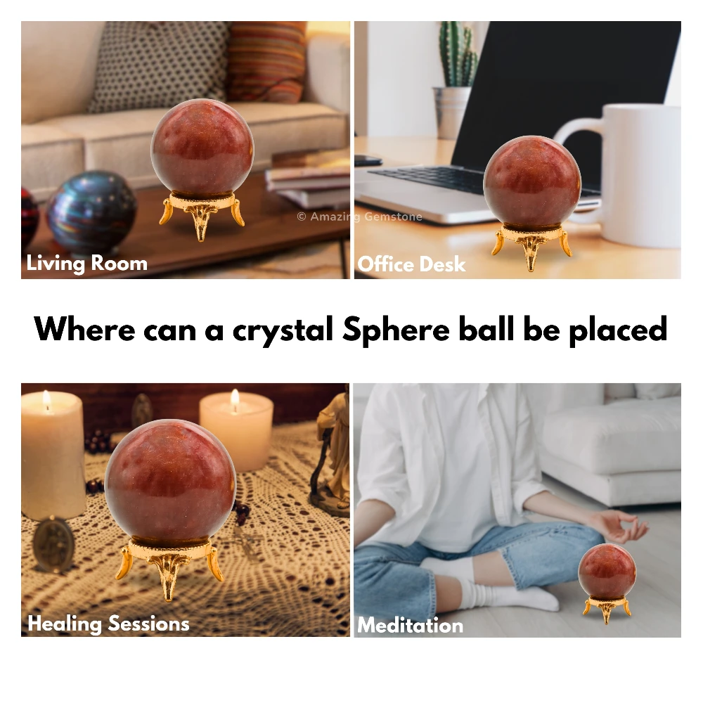 Strawberry Quartz Sphere (1.5 Inch)