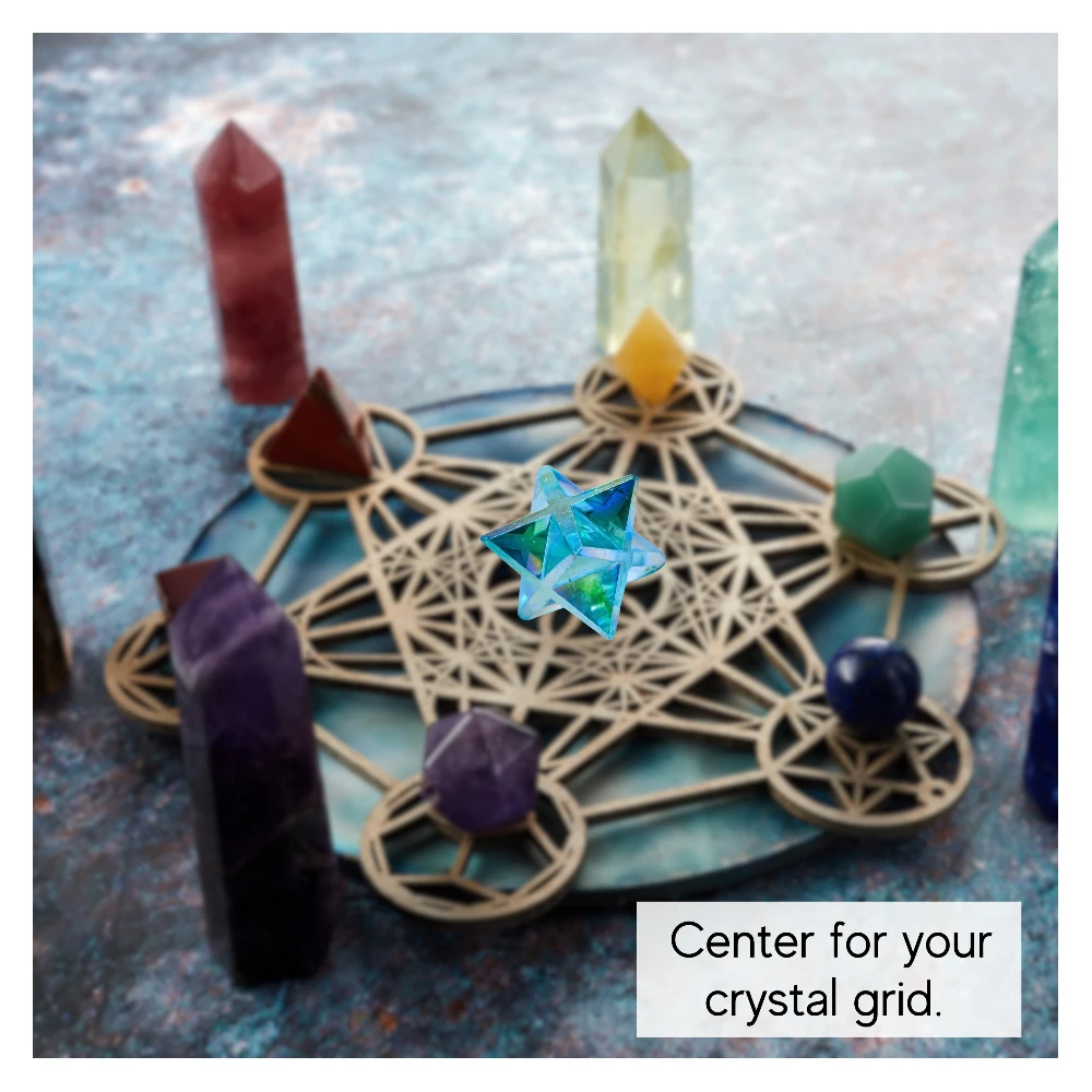 Aqua Aura Quartz Merkaba (15-20 mm)