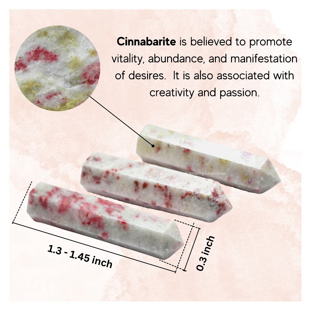 Cinnabarite Pencil Points (Set of 10)