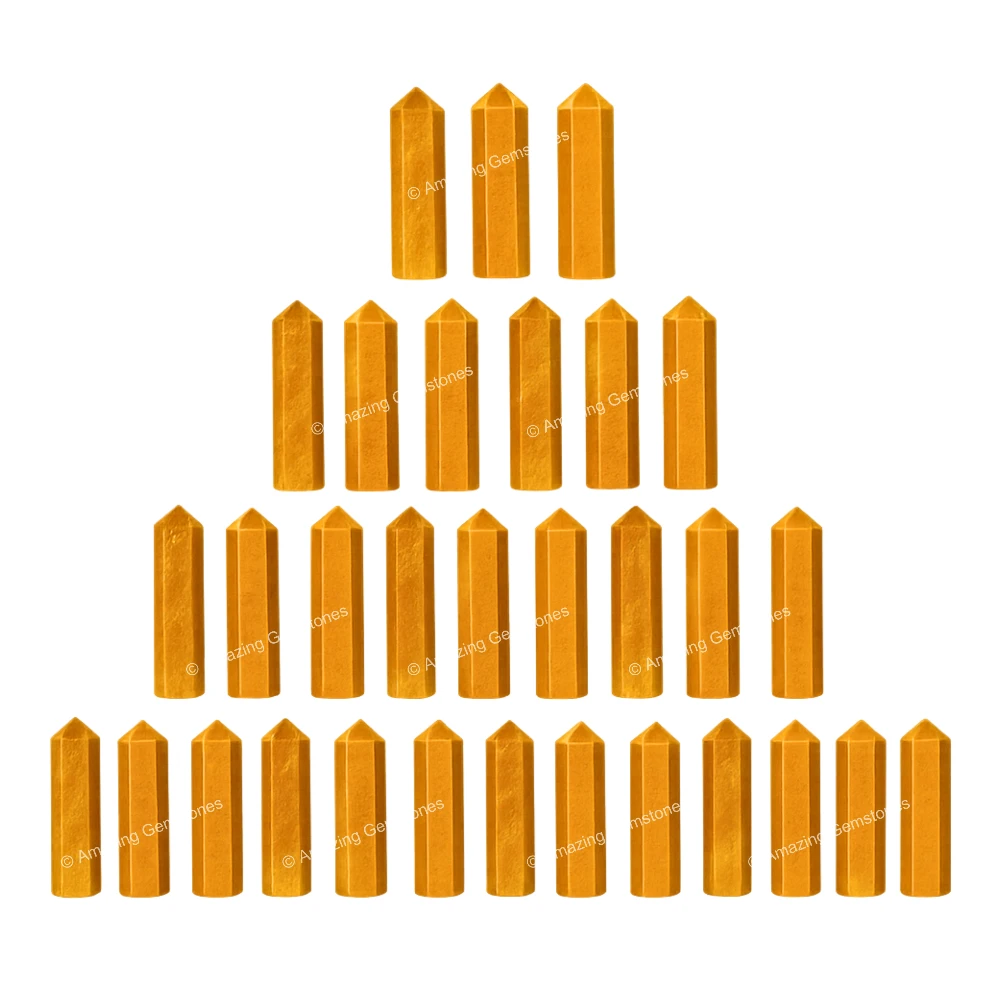 Yellow Jasper Pencil Points (Set of 3)