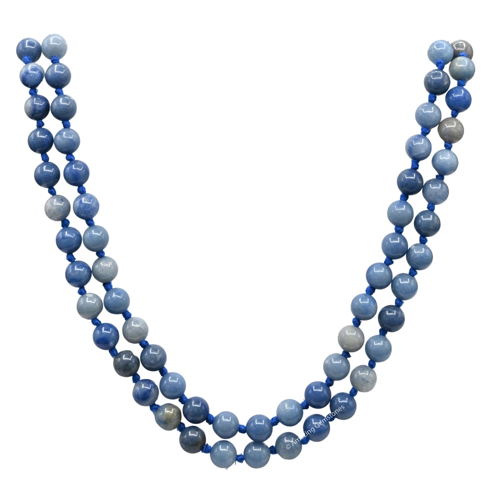 Blue Aventurine Mala (Hand Knotted)