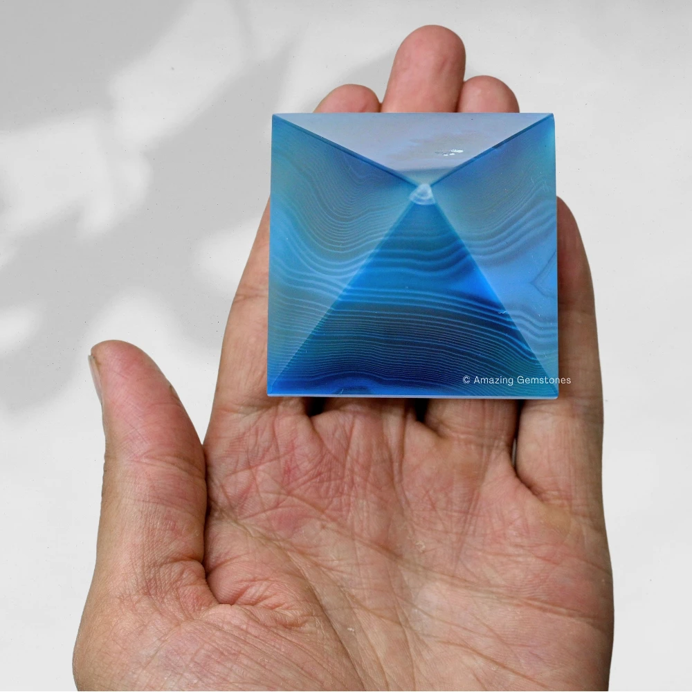 Blue Onyx Pyramid (2 Inch)