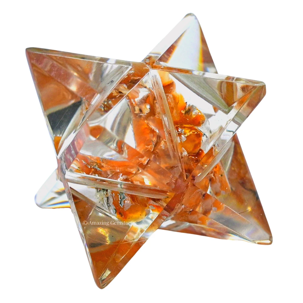 Carnelian Orgone Merkaba - 1 Inch