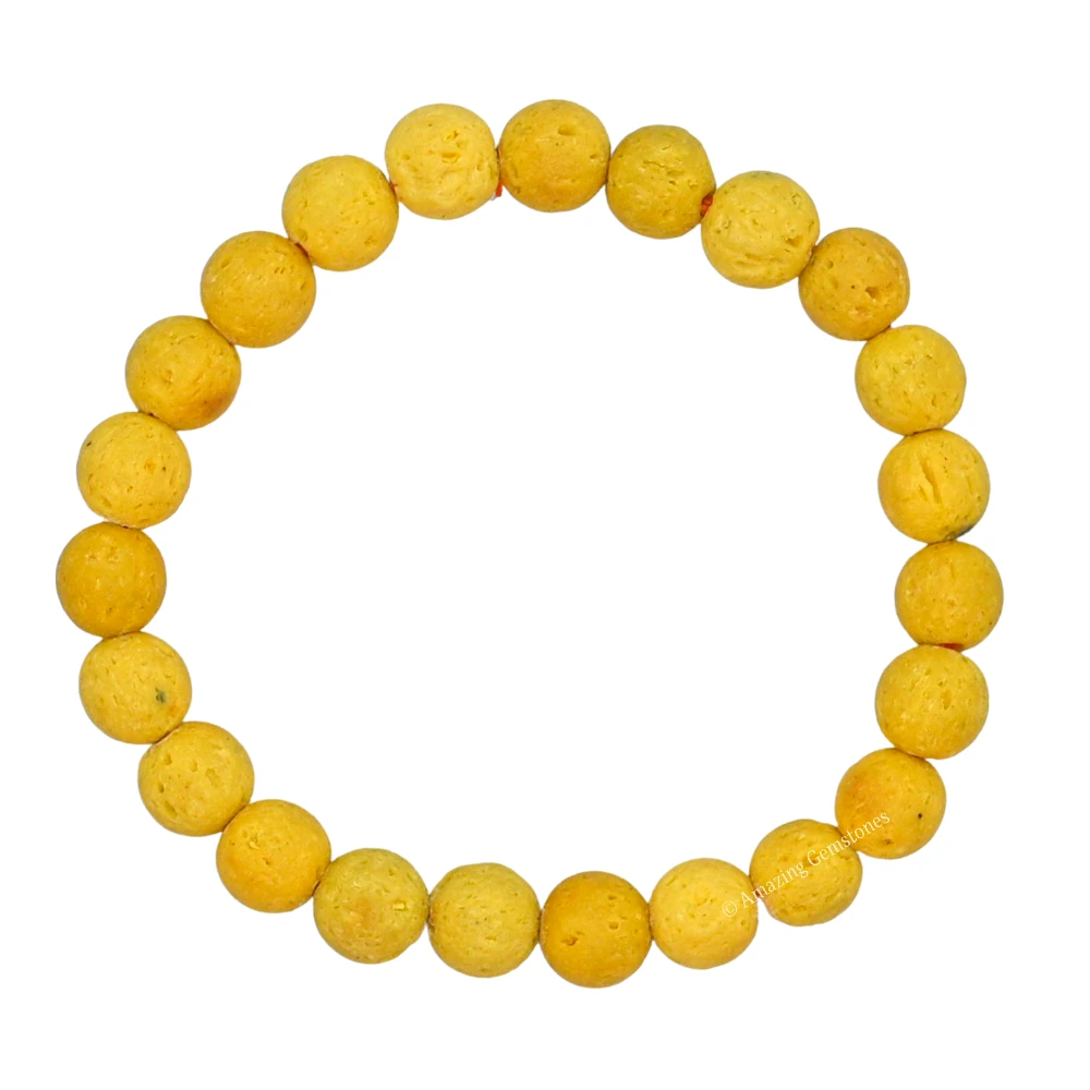 Yellow Lava Bracelet (Strechable)