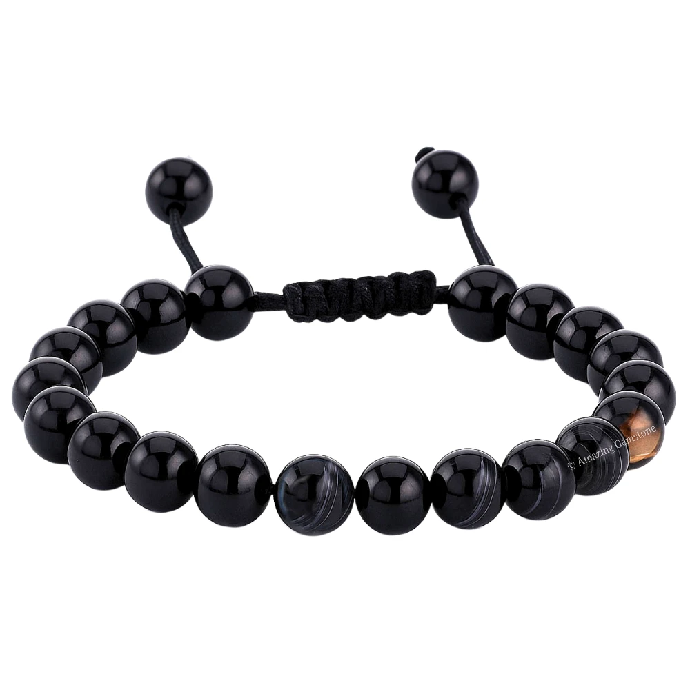 Black Bended Bracelet (Adjustable)