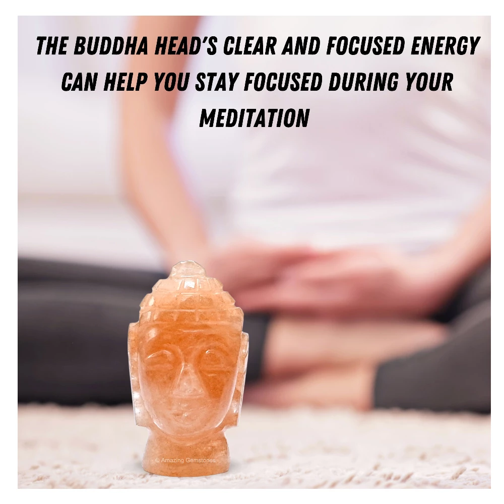Red Aventurine Buddha Head