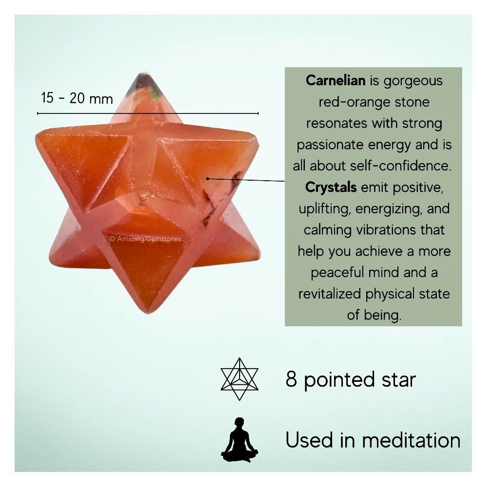 Carnelian Merkaba (15-20 mm)