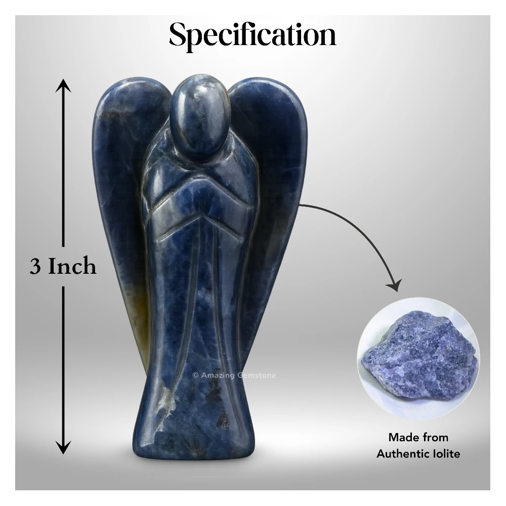 Iolite Angel Figurine (3 Inch)