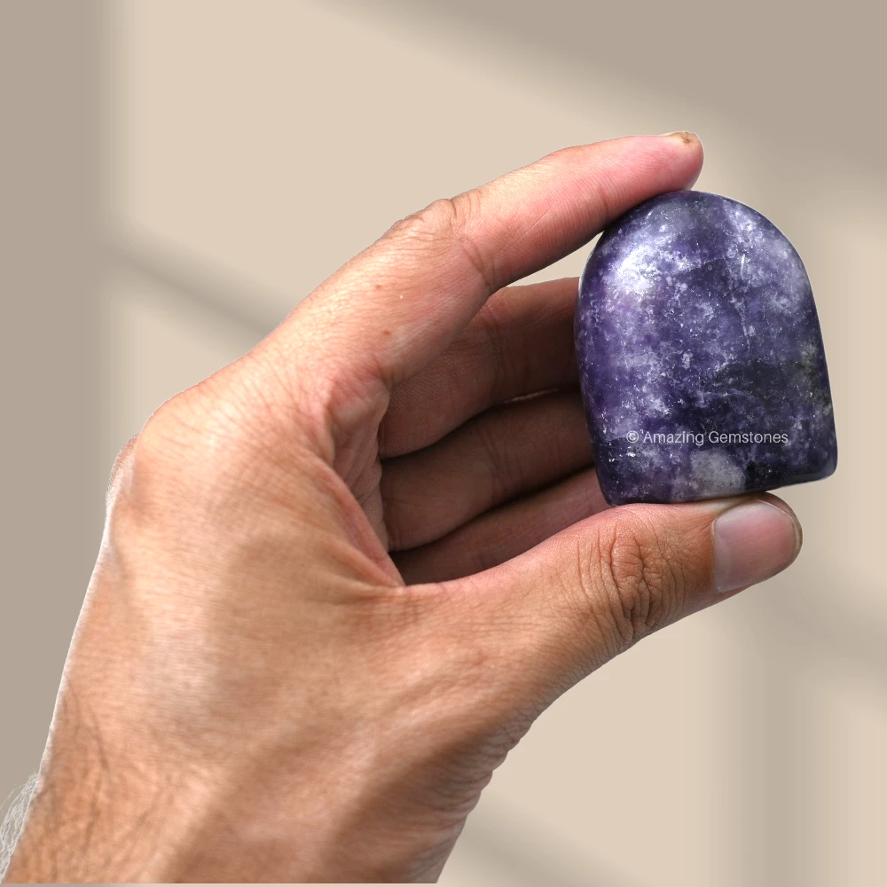 Lepidolite Standing Palm Stone (Regular)