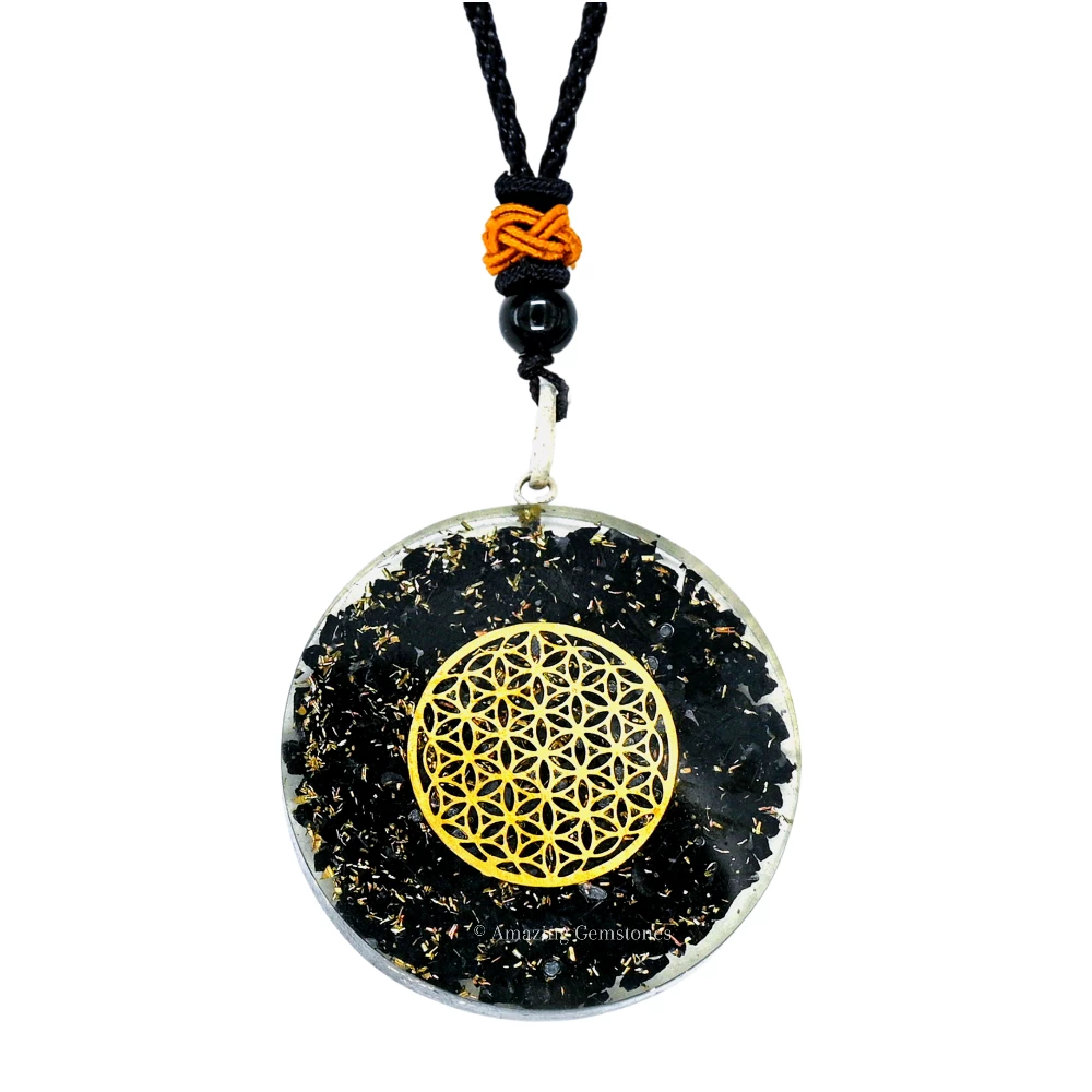 Shungite Necklace - Flower of Life