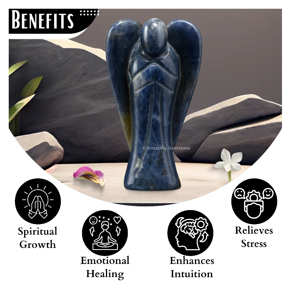Iolite Angel Figurine (3 Inch)