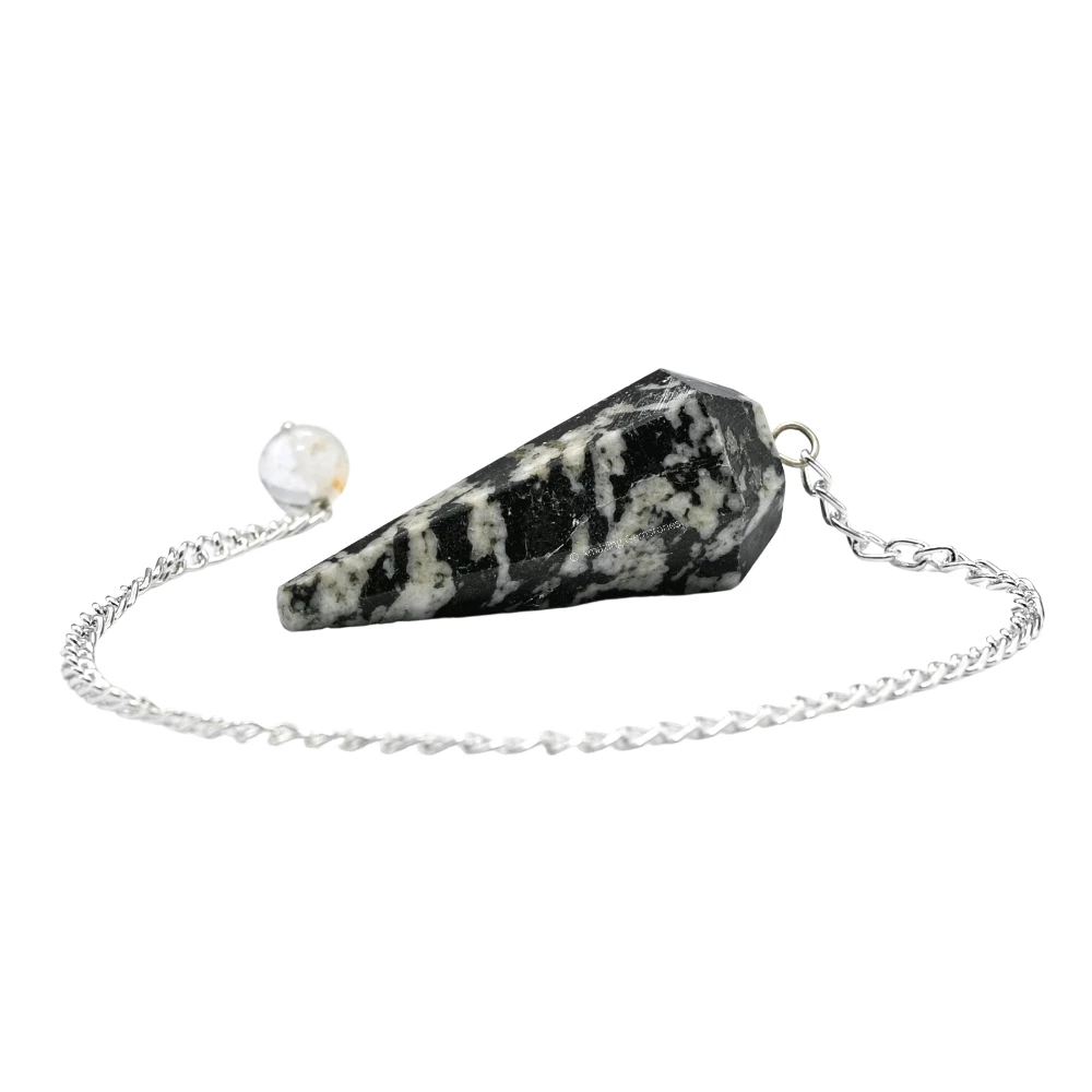 Black and White Tourmaline Pendulum