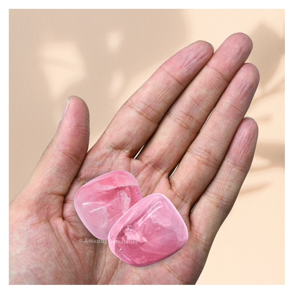 Tumbled Star Rose Quartz Crystals Stones (1000+ Carats)