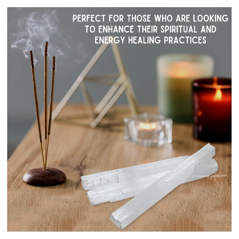 Selenite Charging Stick for Crystals - 6 Inch
