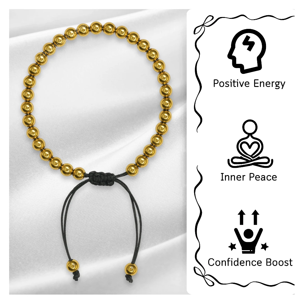 Golden Hematite Anklet (Without Knot)