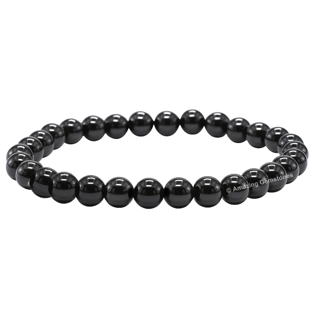 Black Obsidian Healing Crystal Bracelets - 6mm Beads