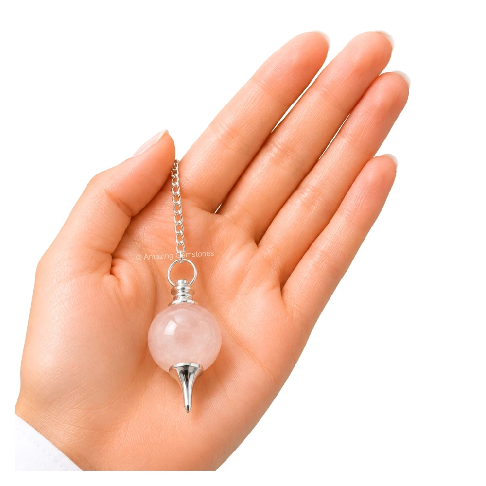 Rose Quartz Ball Pendulum
