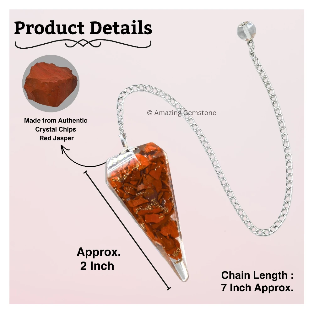 Red Jasper Orgone Pendulum