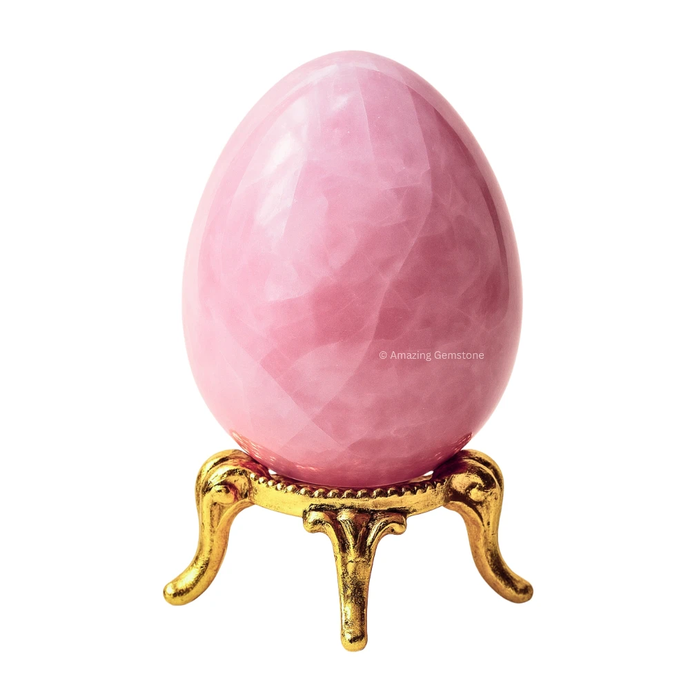 Rose Quartz Crystal Egg Stone