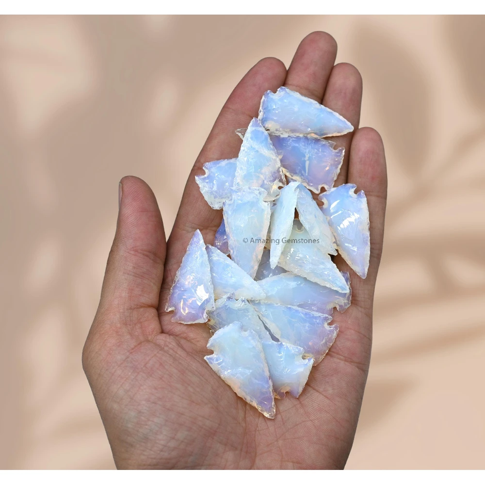 Opalite Crystal Arrowhead - 1" to 1.5" (20 Pieces)